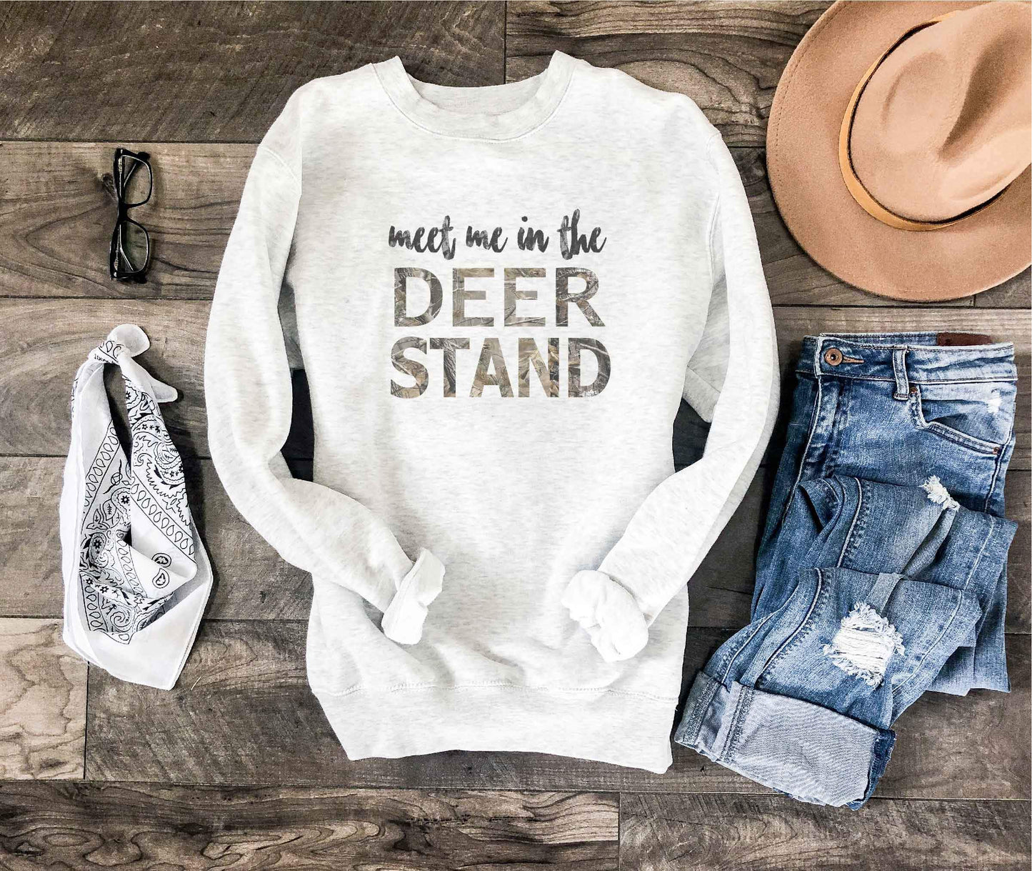 Meet me in the deer stand sweatshirt Fall Sweatshirt Lane seven unisex sweatshirt