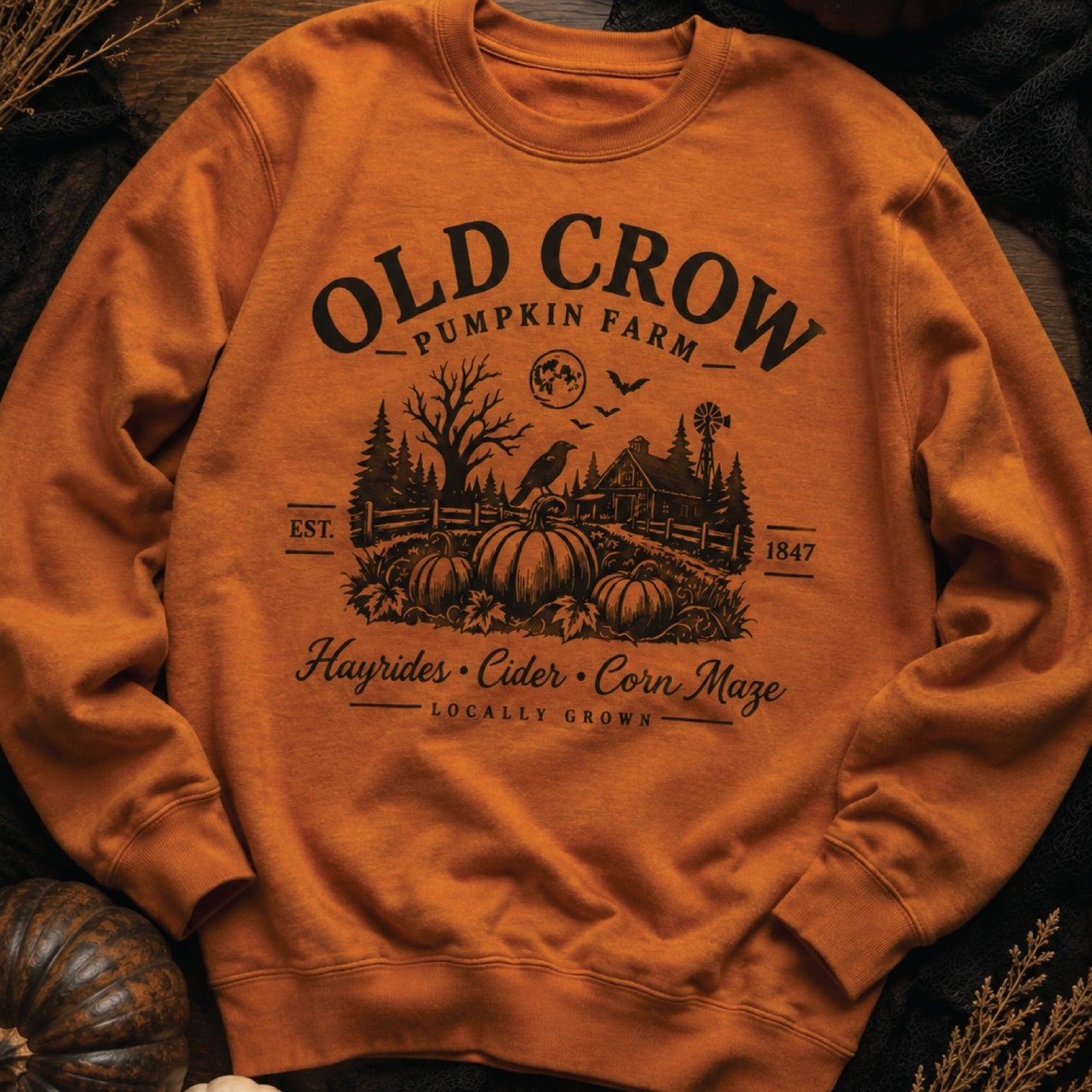 Old Crow Pumpkin Farm Sweatshirt