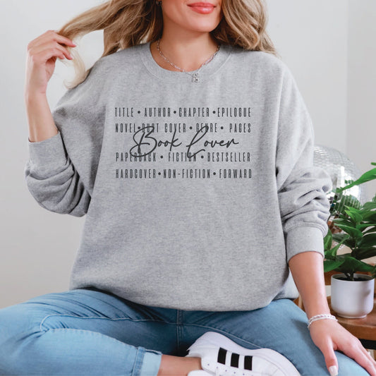 Book Lover Words Sweatshirt