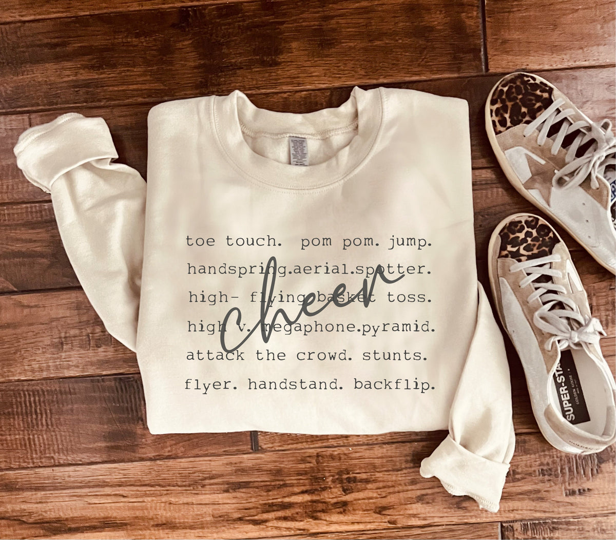Cheer words basic sweatshirt Sports collection Gildan 18000 sweatshirt 