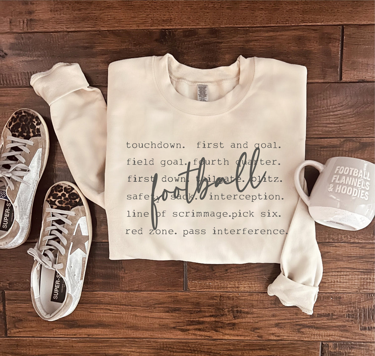 Football words basic sweatshirt Football collection Gildan 18000 sweatshirt 